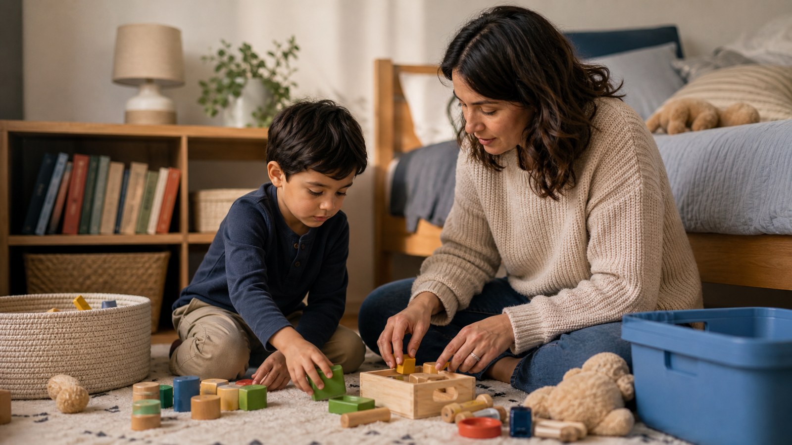 Realistic family scene representing harmful parenting myths